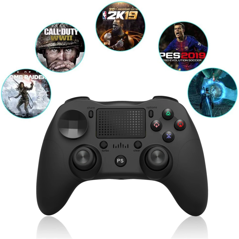 Ασύρματο χειριστήριο PS4 συμβατό μαύρο DoubleShock 4