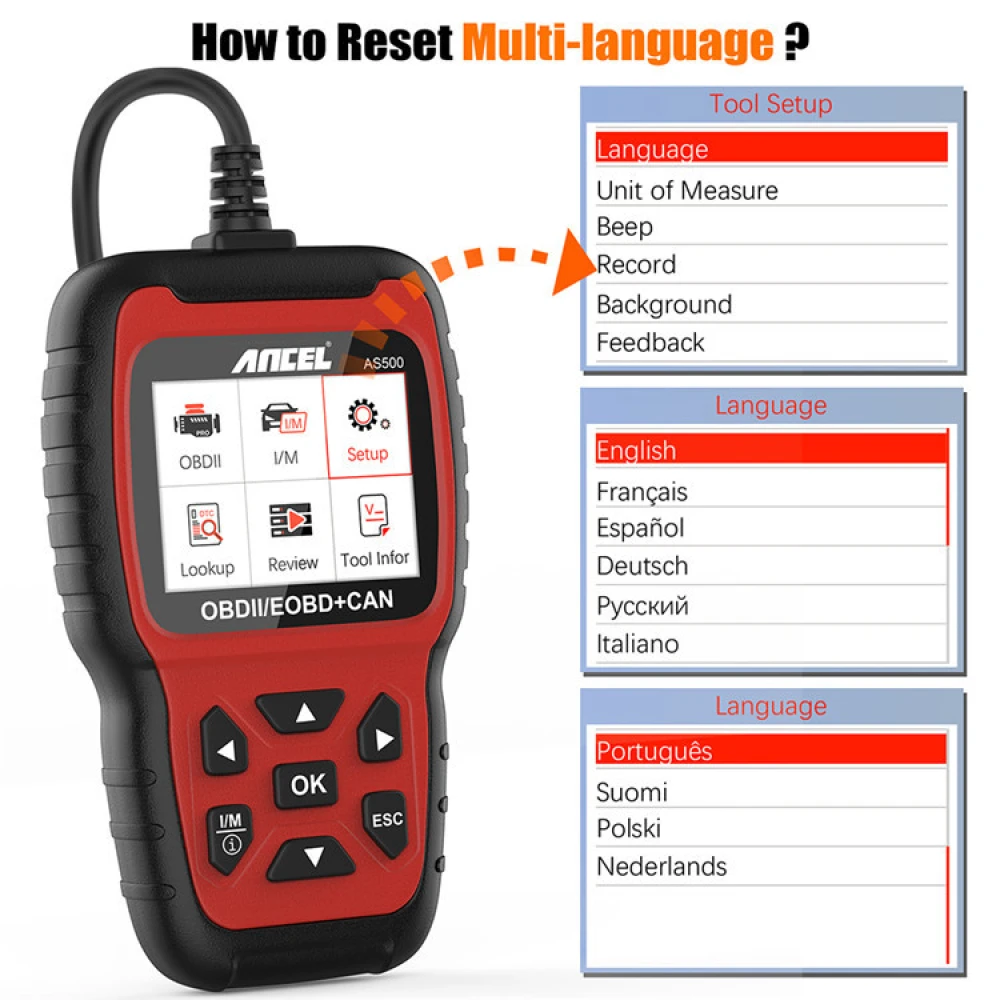 Διαγνωστικό αυτοκινήτου Ancel AS500 OBD2 Scanner