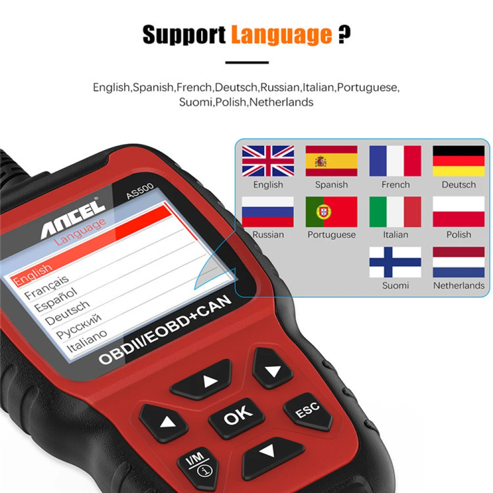 Διαγνωστικό αυτοκινήτου Ancel AS500 OBD2 Scanner