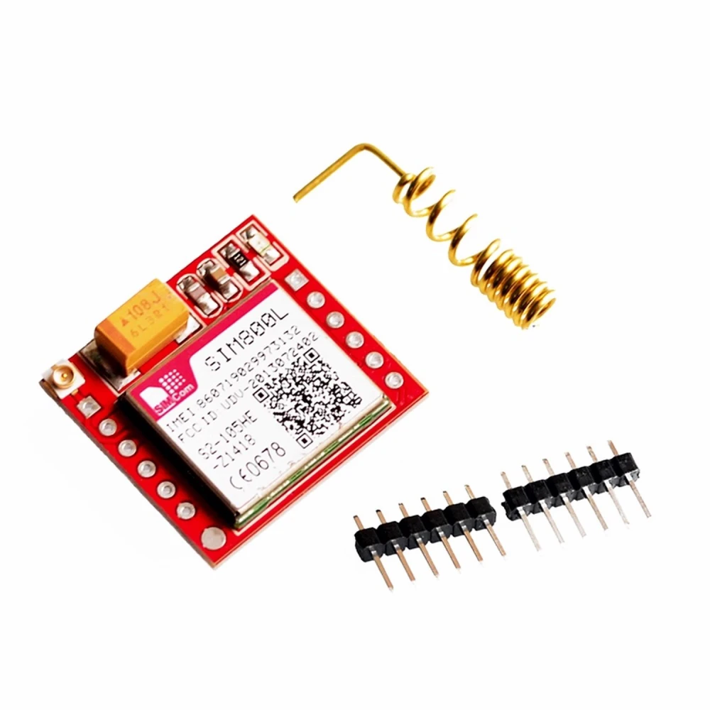Detalle del conector uFL para antena en módulo SIM800L