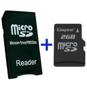 MS Pro Duo Adapter + MicroSD 2GB συμβατό με Sony PSP