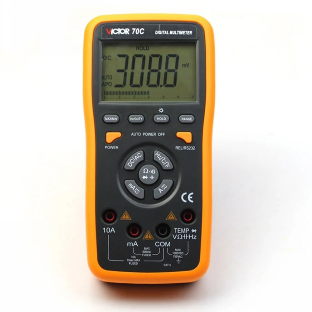 Ψηφιακό πολύμετρο autorange Victor 70C με USB για ακριβείς μετρήσεις