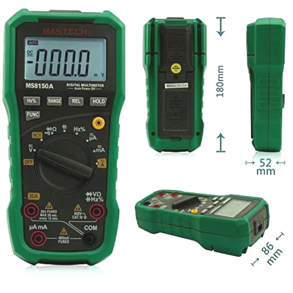 Ψηφιακό πολύμετρο Mastech MS8150A με συχνότητα και χωρητικότητα CAT3 CAT4