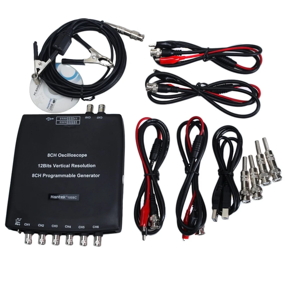 Ψηφιακός παλμογράφος αυτοκινήτου USB Hantek 1008c 8 καναλιών για PC