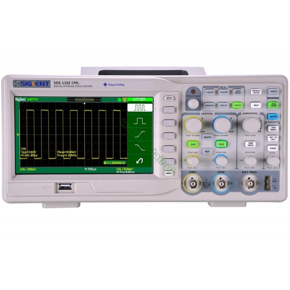 Ψηφιακός παλμογράφος Siglent SDS1102CML+ 100MHz με οθόνη 7 ιντσών