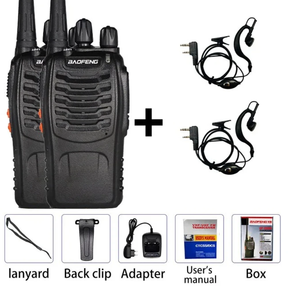 Πακέτο 2 Walkie Talkie Baofeng BF-888S Dual Banda UHF 5W με ακουστικό