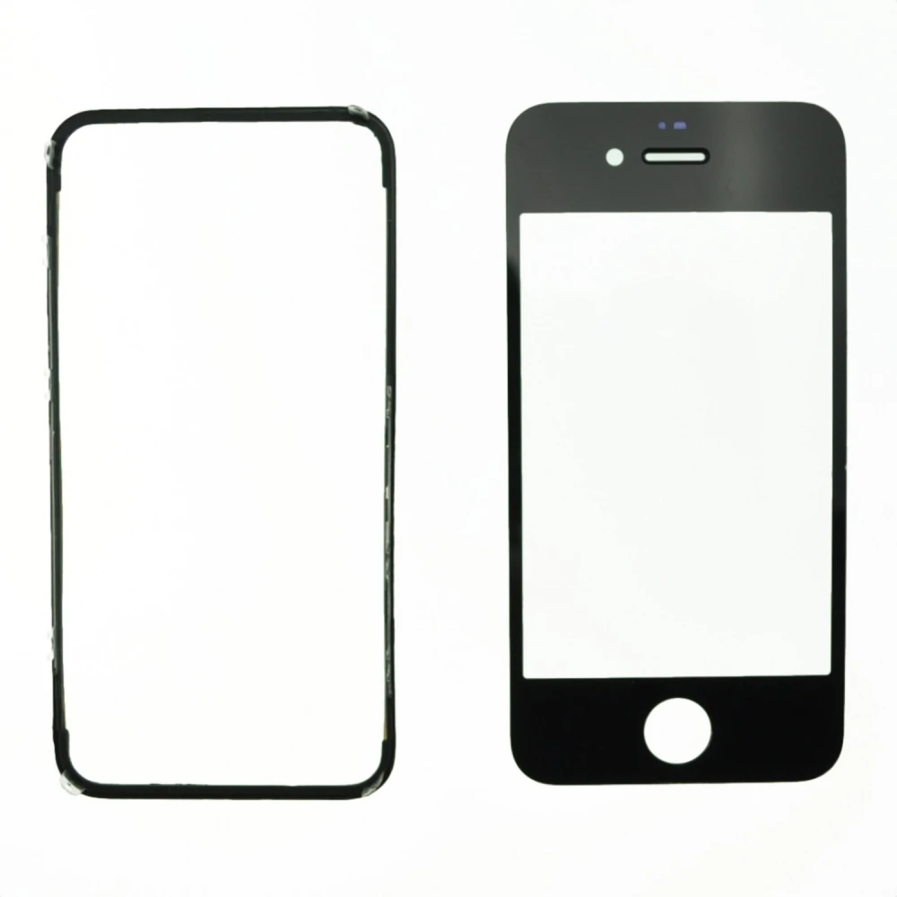 Μαύρη γυάλινη οθόνη iPhone 4 με αυτοκόλλητο πλαίσιο