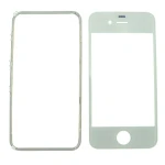 Γυάλινη Οθόνη iPhone 4s Λευκή με Κολλητικό Πλαίσιο για Επισκευή