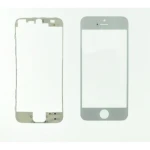 Γυάλινη Οθόνη iPhone 5 Λευκή με Κολλητικό Πλαίσιο