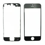 Μαύρη γυάλινη οθόνη iPhone 5s με αυτοκόλλητο πλαίσιο για επισκευή