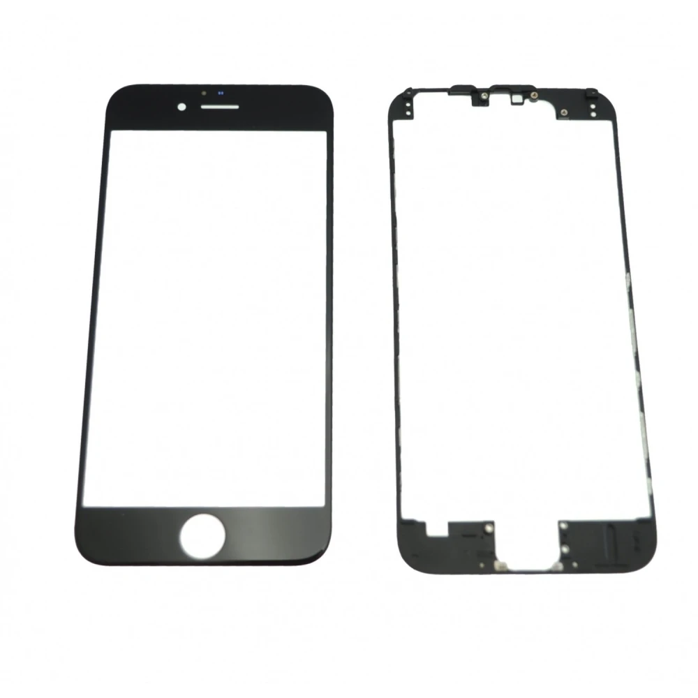 Γυάλινη Οθόνη iPhone 6 Μαύρη με Αυτοκόλλητο Πλαίσιο για Επισκευή