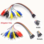 Κροκοδειλάκια Clip 10Pin Αρσενικό Θηλυκό Jumper Wire Test Lead Cable 20cm