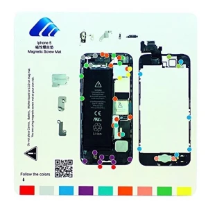 Μαγνητικός πίνακας οργάνωσης βιδών iPhone 5 με χρωματική καθοδήγηση