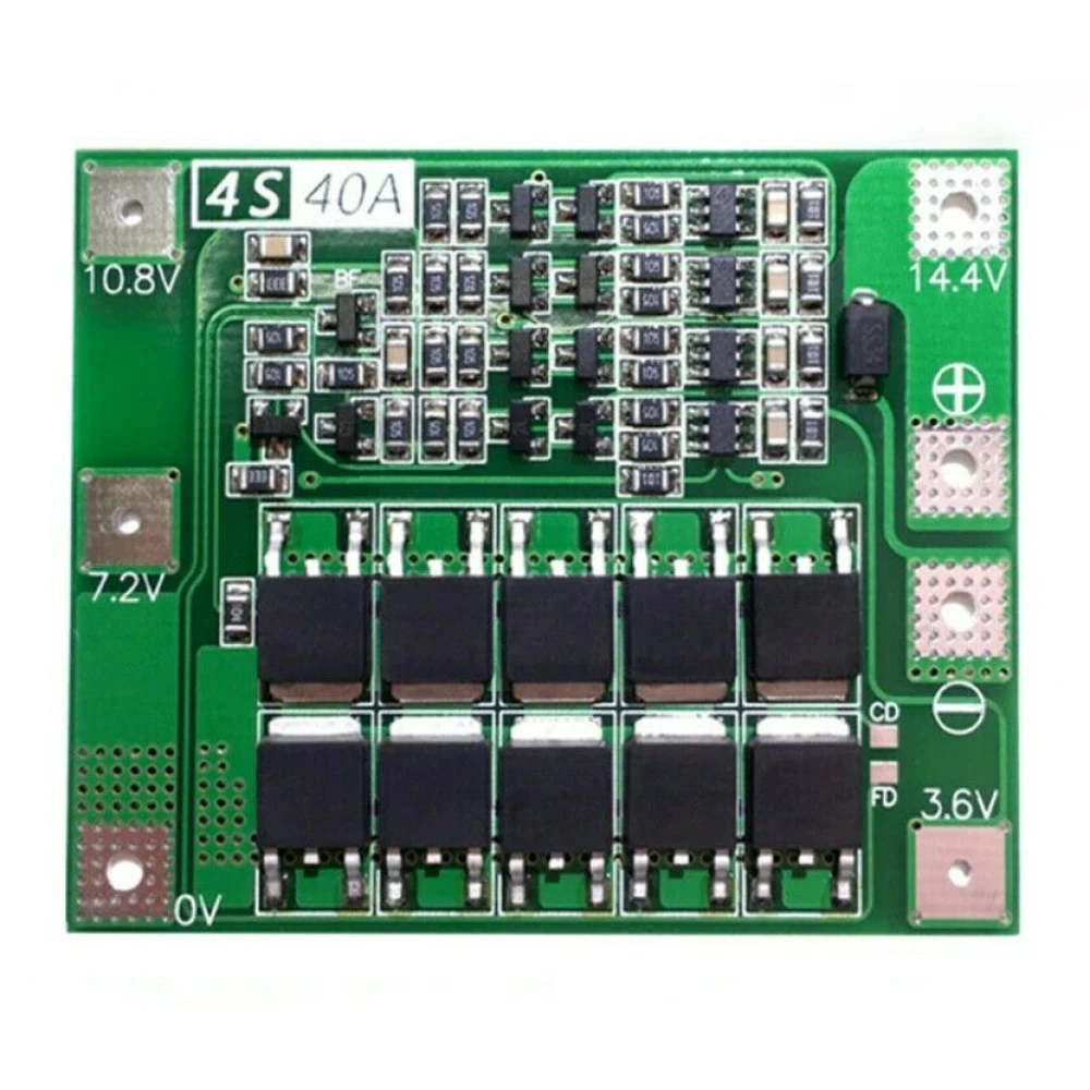 Πλακέτα προστασίας PCB 4S 40A για μπαταρία λιθίου, βελτιωμένη έκδοση
