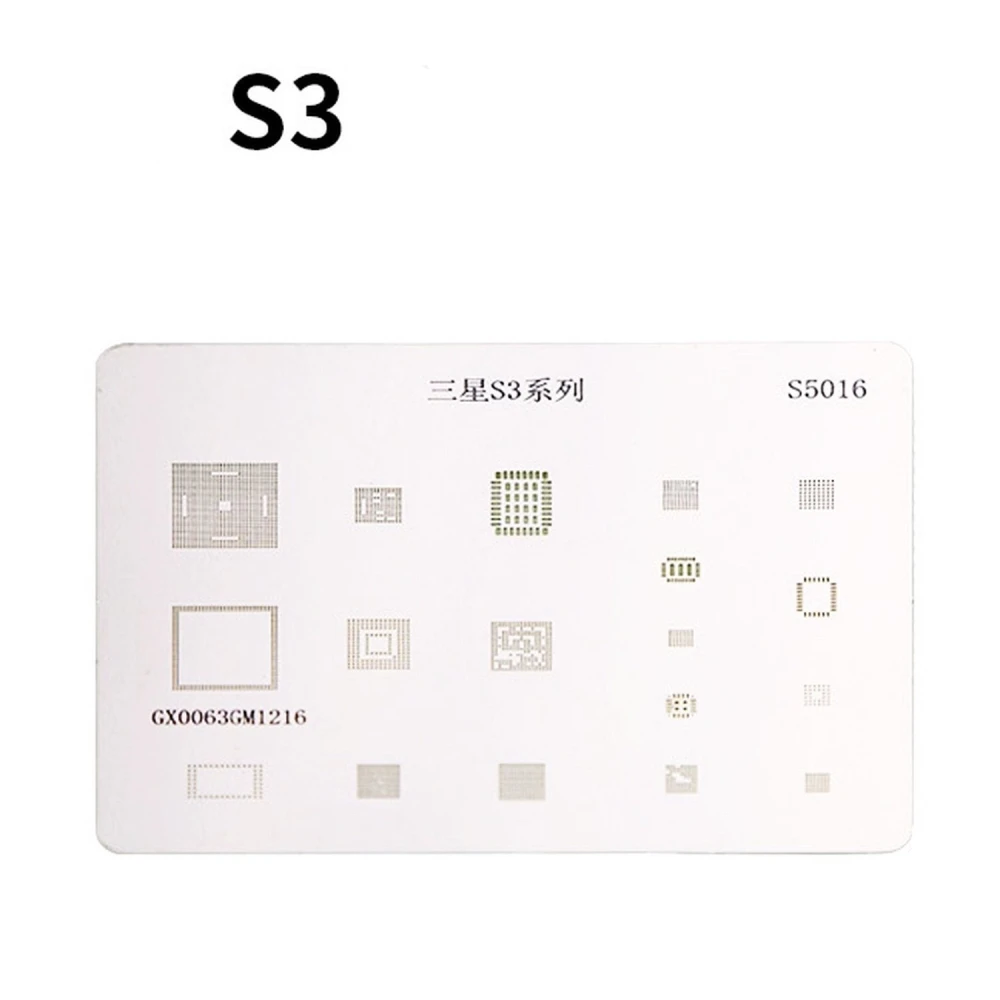 Πλάκα stencil IC Samsung S3 για επισκευή και ακριβή συγκόλληση BGA