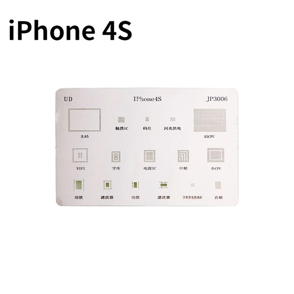 Πλάκα Stencil iPhone 4S για Συγκόλληση BGA - Ακριβές Πρότυπο Mlink