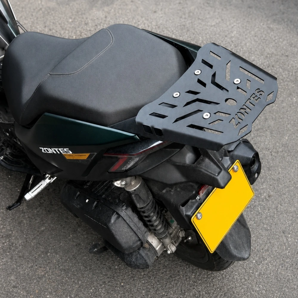 Πίσω Σχάρα Zontes 150X / 125X — Σιδερένια Σχάρα Αποσκευών 4 mm, Μαύρη