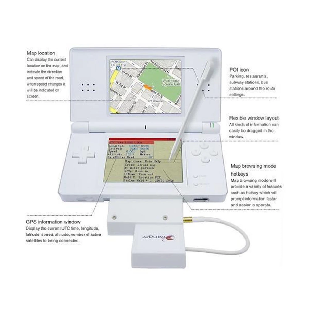 Ranger NDS GPS System για Nintendo DS Lite - Καινοτόμο GPS