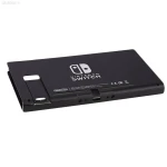 Vista lateral del recambio carcasa trasera para Nintendo Switch mostrando ranura para tarjetas