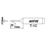 Ανταλλακτική μύτη κολλητηριού Aoyue T1C για σταθμούς κόλλησης