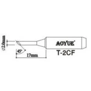 Ανταλλακτική μύτη κολλητηριού Aoyue T2CF για σταθμούς κόλλησης