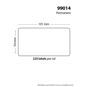 Kapqon Ρολό 220 αυτοκόλλητων ετικετών 101x54mm συμβατό με Dymo 99014