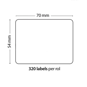 Kapqon Ρολό 320 αυτοκόλλητων ετικετών 70mm x 54mm συμβατό με Dymo 99015