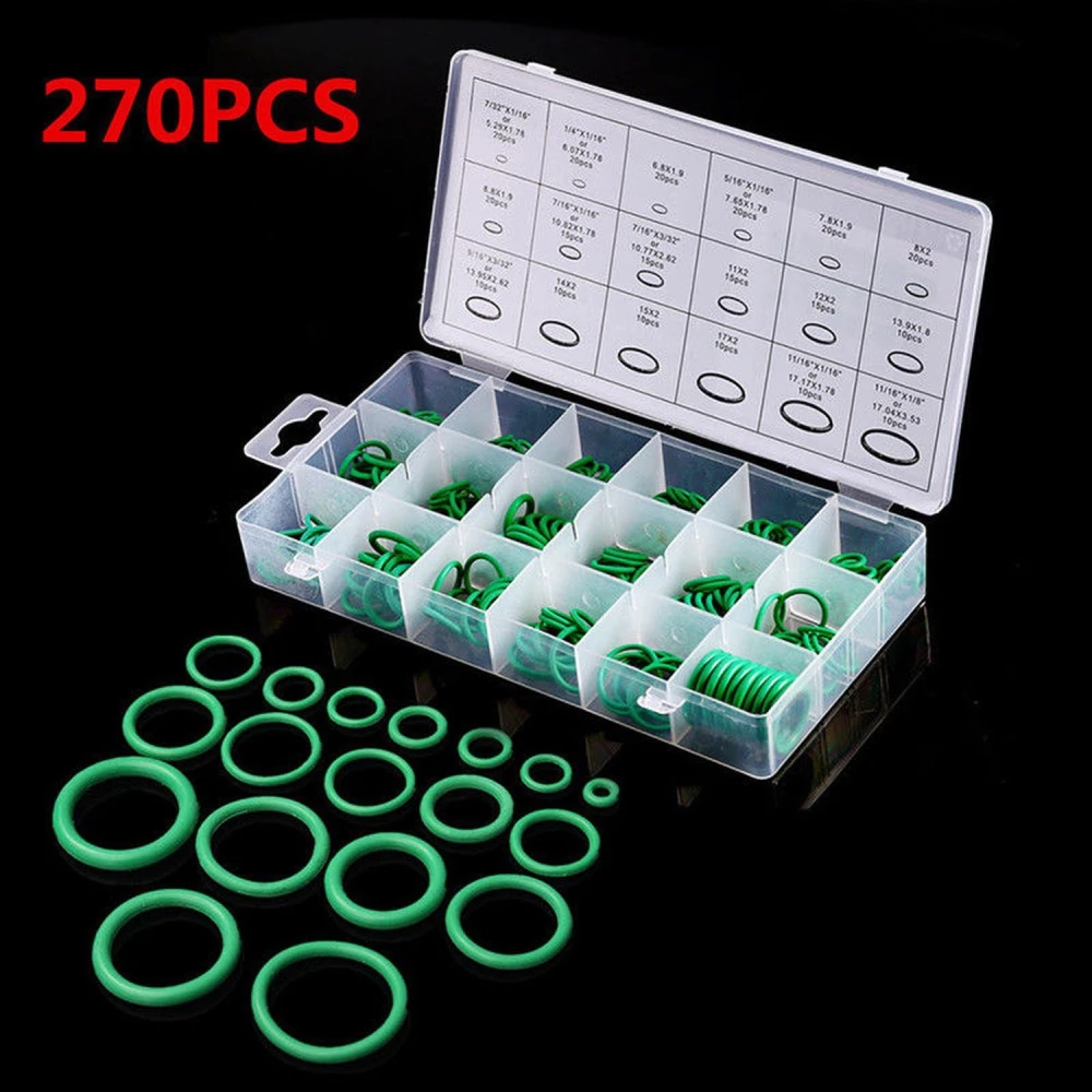 Σετ 270 τμχ πράσινοι O-rings για A/C σε 18 μεγέθη