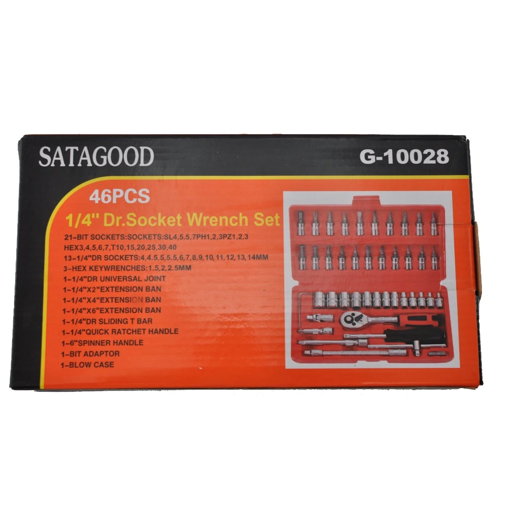 Σετ καρυδάκια εξάγωνα 1/4 46 τεμ. TSX TOOL για αυτοκίνητο και DIY