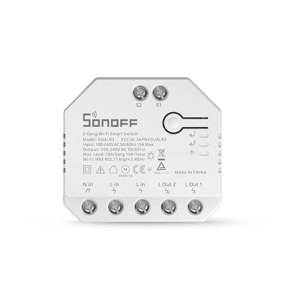 SONOFF DUAL R3 έξυπνος διπλός διακόπτης με μέτρηση ισχύος