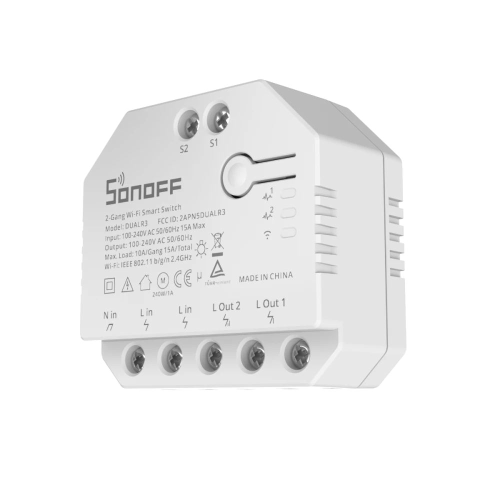 SONOFF DUAL R3 έξυπνος διπλός διακόπτης με μέτρηση ισχύος