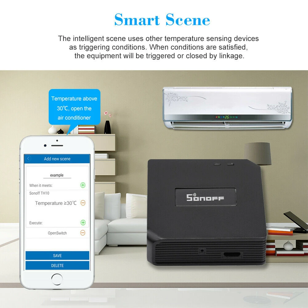 Sonoff RF Bridge 433MHz WiFi Ασύρματο, συμβατό με Alexa και Google Home
