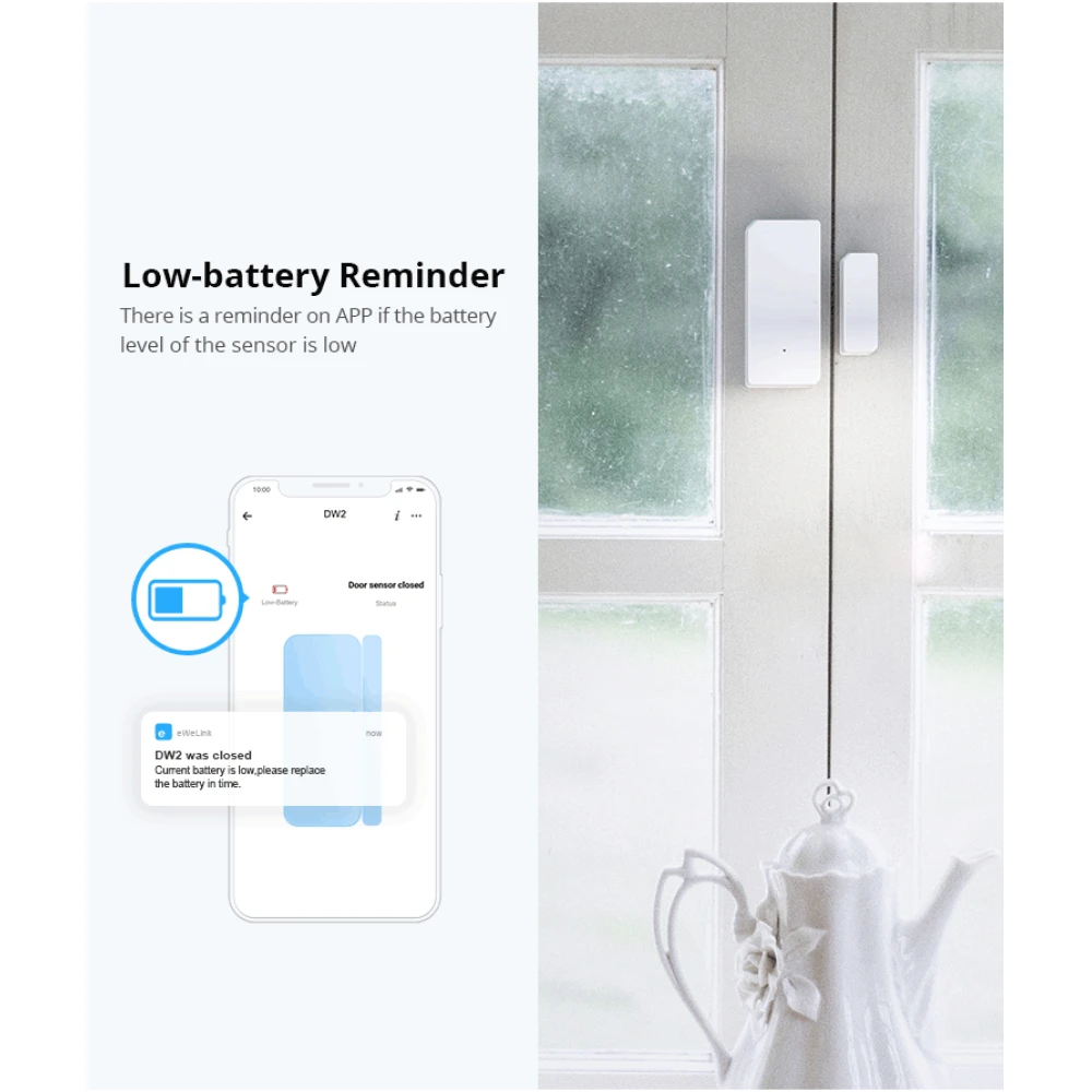 SONOFF SDW2 WiFi ασύρματος αισθητήρας πόρτας και παραθύρου