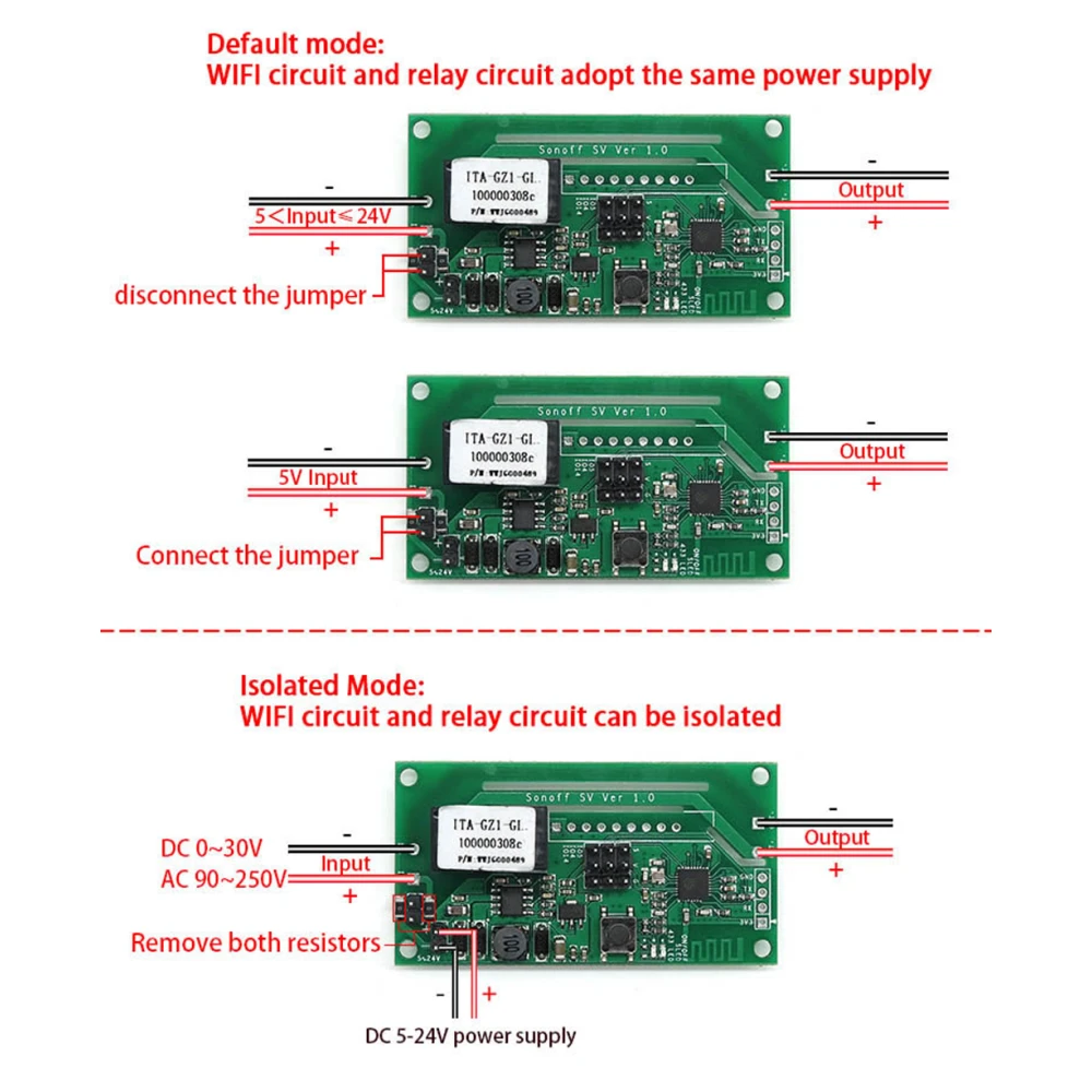 SONOFF SV Ασύρματος διακόπτης WiFi ασφαλούς τάσης για αυτοματισμό σπιτιού