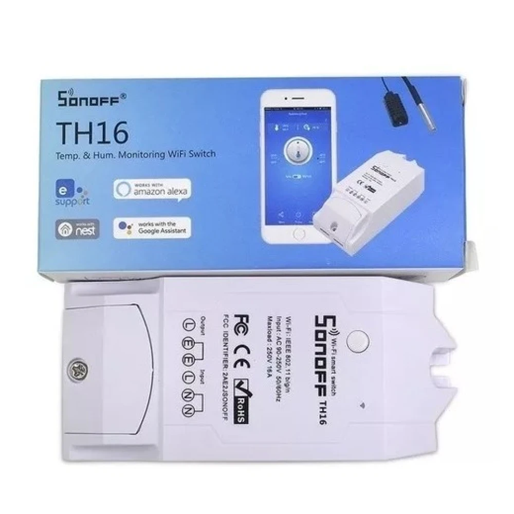 Sonoff TH16 WiFi - Έξυπνος διακόπτης για παρακολούθηση θερμοκρασίας και υγρασίας