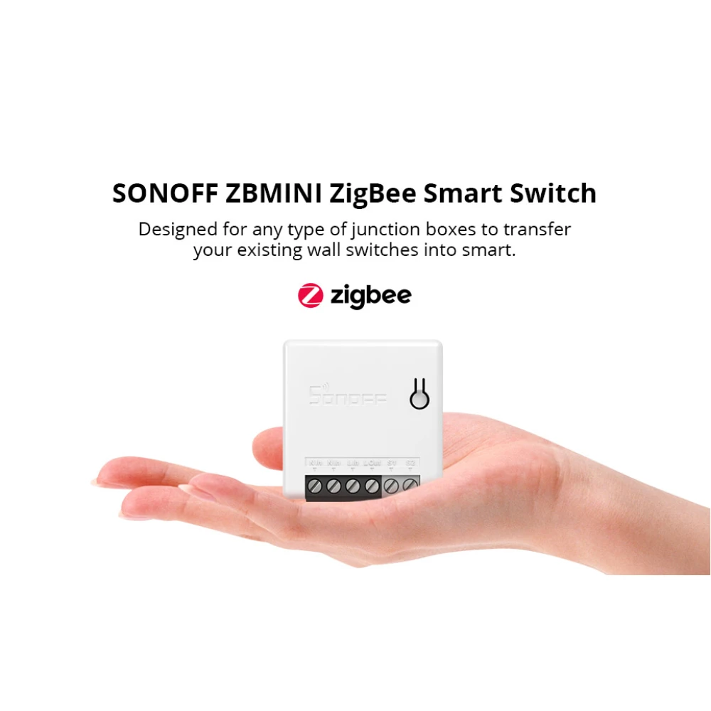 SONOFF ZBMINI ZigBee Έξυπνος Μίνι Διακόπτης για Έλεγχο Φωτισμού 2 Δρόμων
