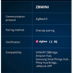 SONOFF ZBMINI ZigBee Έξυπνος Μίνι Διακόπτης για Έλεγχο Φωτισμού 2 Δρόμων