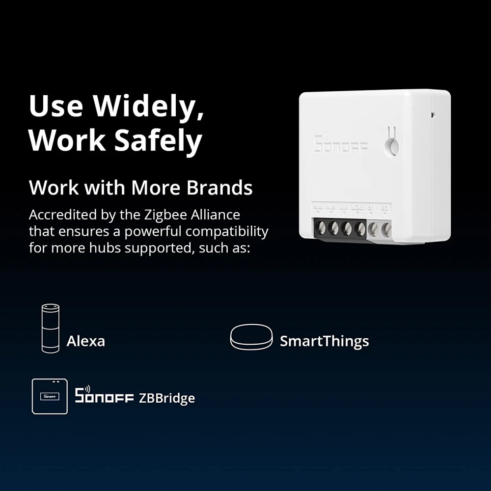 SONOFF ZBMINI ZigBee Έξυπνος Μίνι Διακόπτης για Έλεγχο Φωτισμού 2 Δρόμων
