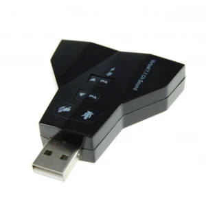 Διπλή USB κάρτα ήχου με 2 εξόδους και 2 εισόδους