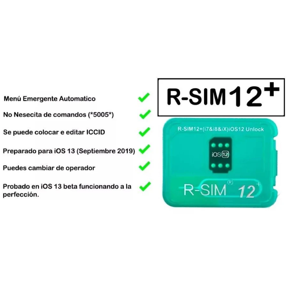 Κάρτα unlock R-SIM 12 για iPhone 5s, 6, 6s, 7, 8 και X συμβατή με iOS 11 και iOS 12