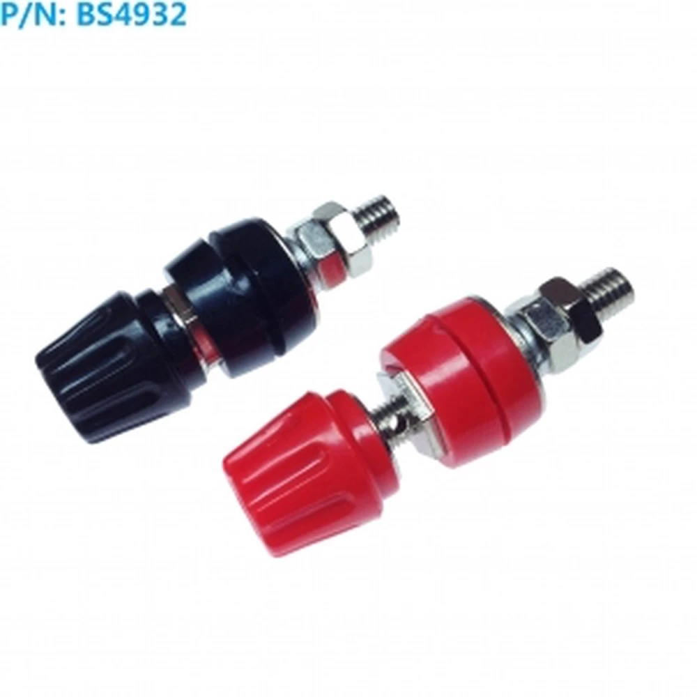 Θηλυκοί ακροδέκτες 4mm κόκκινο μαύρο 60v 50a Pack 2 Amass για panel