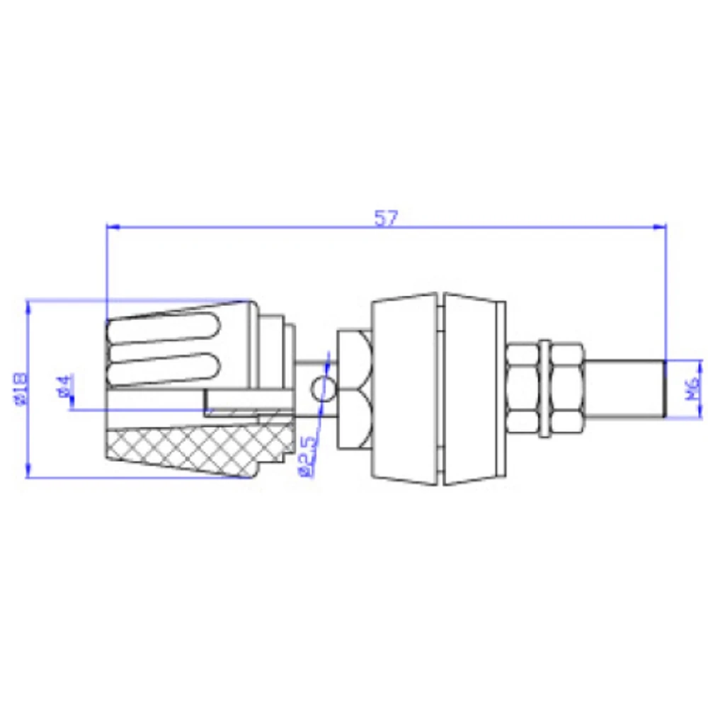 Θηλυκοί ακροδέκτες 4mm κόκκινο μαύρο 60v 50a Pack 2 Amass για panel