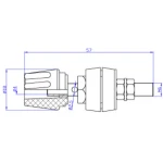 Θηλυκοί ακροδέκτες 4mm κόκκινο μαύρο 60v 50a Pack 2 Amass για panel