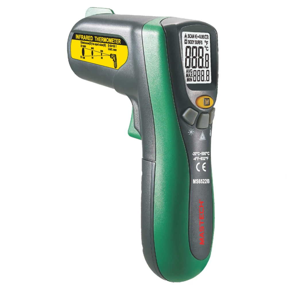Υπέρυθρο θερμόμετρο Mastech MS6522B με laser (-20°C έως +500°C)