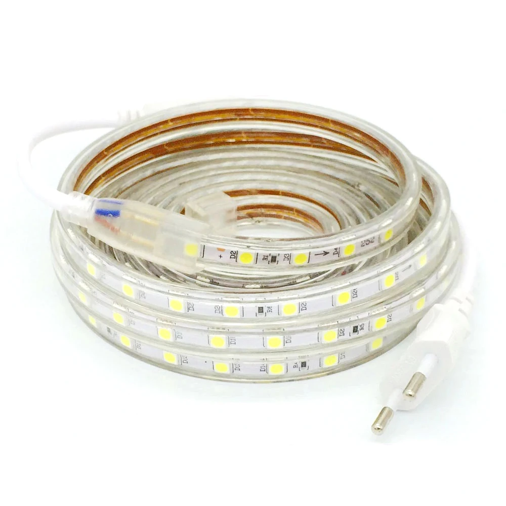 Ταινία LED 220V SMD5050 με 60 LED/m Θερμό Λευκό 3000K