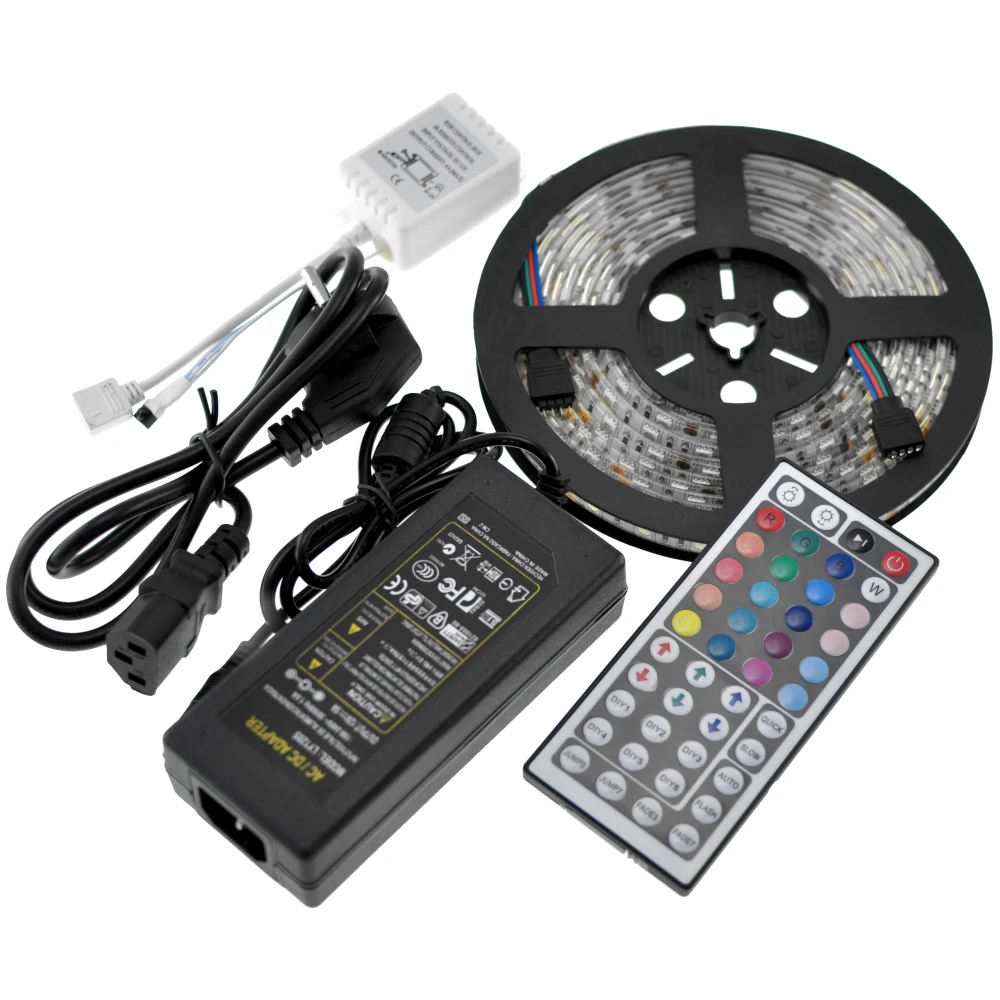 RGB LED ταινία 5m 300 LED SMD 5050 με χειριστήριο 44 πλήκτρων