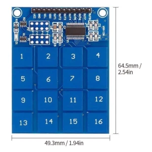 TTP229 μονάδα χωρητικού αφής 16 καναλιών για Arduino