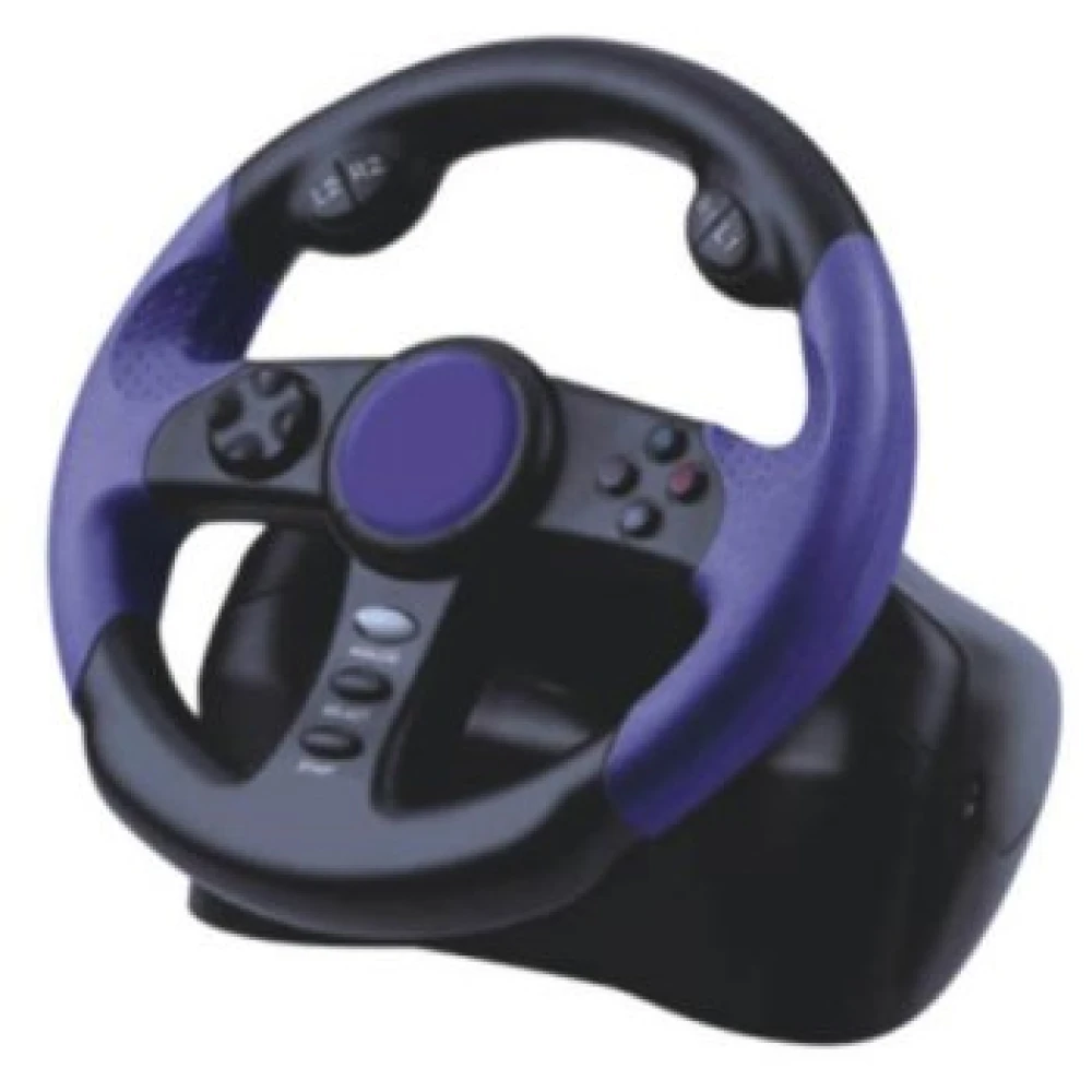 Τιμόνι αγώνων για Playstation 2 με πεντάλ και Dual Shock