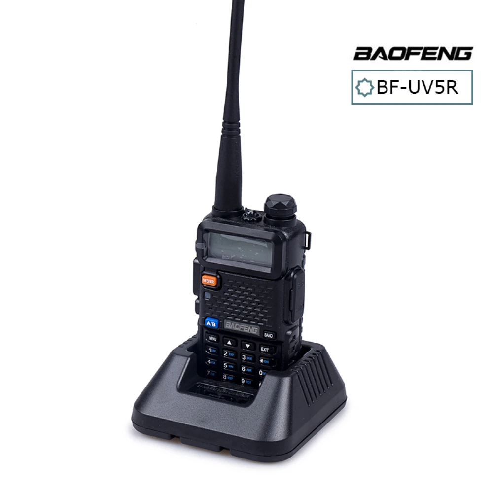 Walkie Talkie Baofeng UV-5R 8W με ακουστικό και dual band VHF/UHF