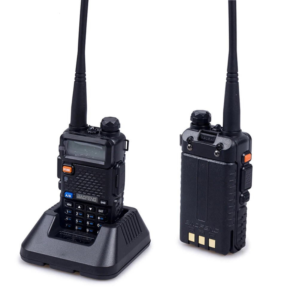 Walkie Talkie Baofeng UV-5R 8W με ακουστικό και dual band VHF/UHF